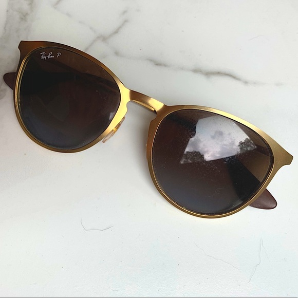Ray-Ban Erika Polarized Sunglasses in Gold